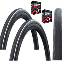Schwalbe LUGANO 700 x 25c WHITE STRIPE Slick Road Racing Bike TYREs / TUBEs