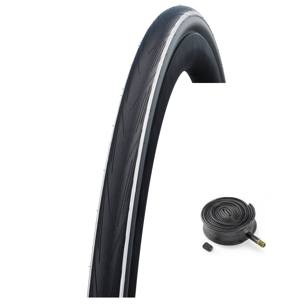 Schwalbe LUGANO 700 x 25c WHITE STRIPE Slick Road Racing Bike TYRE