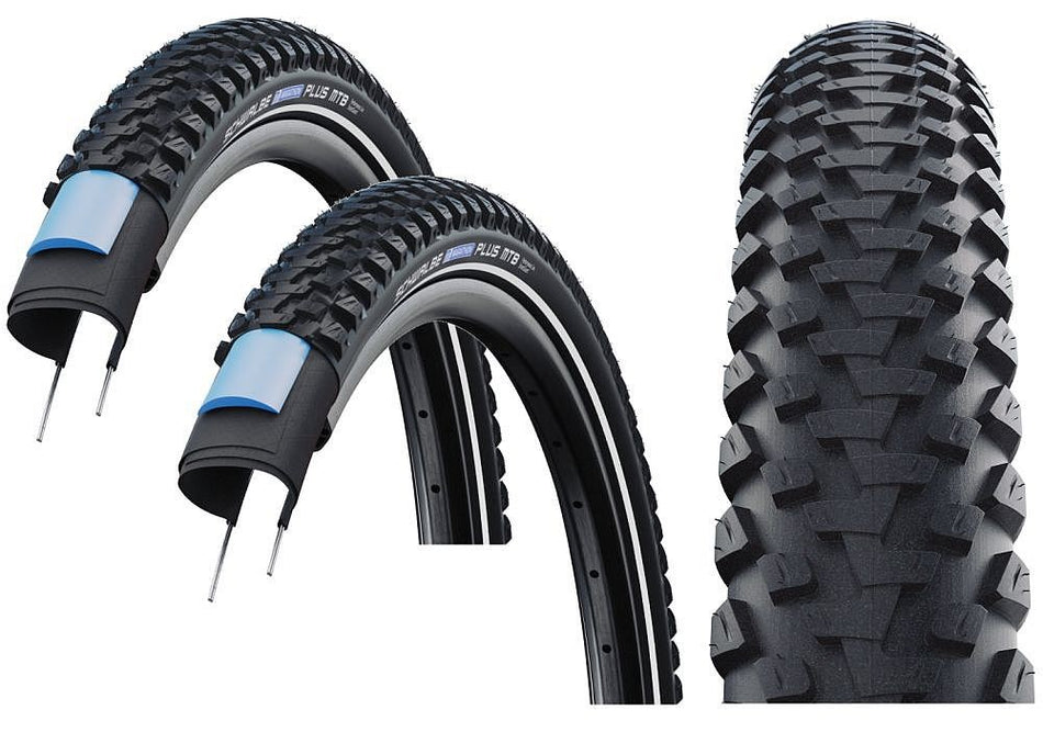 PAIR Schwalbe MARATHON PLUS MTB 29 x 2.25 Puncture Resistant Bike TYRES