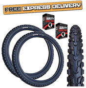 Baldy's PANTHER 18 x 1.95 BLACK Chunky Mountain Bike TYRE s TUBE s