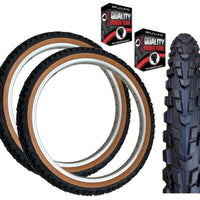 Baldy's PANTHER 18 x 1.95 BROWN WALL Chunky Mountain Bike TYRE s TUBE s