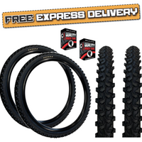 Kenda 26 x 1.95 Mountain Bike TYREs TUBEs Off Road MTB Bike Knobby Tread Black