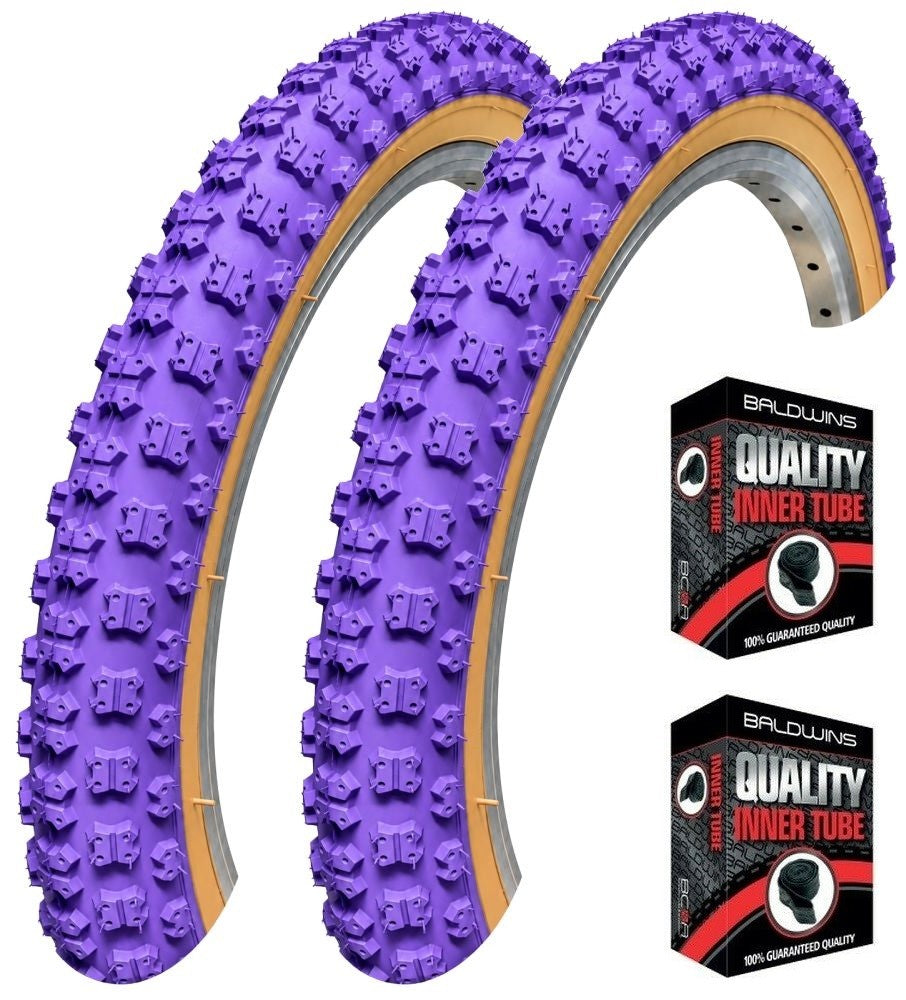 Baldys 16 x 1.75 Purple / Tan Wall Compe 3 Tread