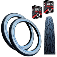 Schwalbe ROAD CRUISER 28 x 1.75 29ER WHITE WALL Mountain Bike Smooth TYREs TUBEs