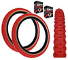 Baldys 16 x 1.75 RED With TAN WALL Kids BMX Mountain Bike TYRE s TUBE s