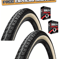 Continental RIDE TOUR 27 x 1-1/4 WHITEWALL City Road Bike TYREs TUBEs