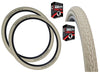 Schwalbe ROAD CRUISER CREAM 700 x 40c Hybrid Trekking Bike Smooth TYRE s TUBE s