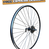 Baldy's 6 Speed 700c Hybrid / Trekking Bike Rear Wheel BLACK Quick Release Hub
