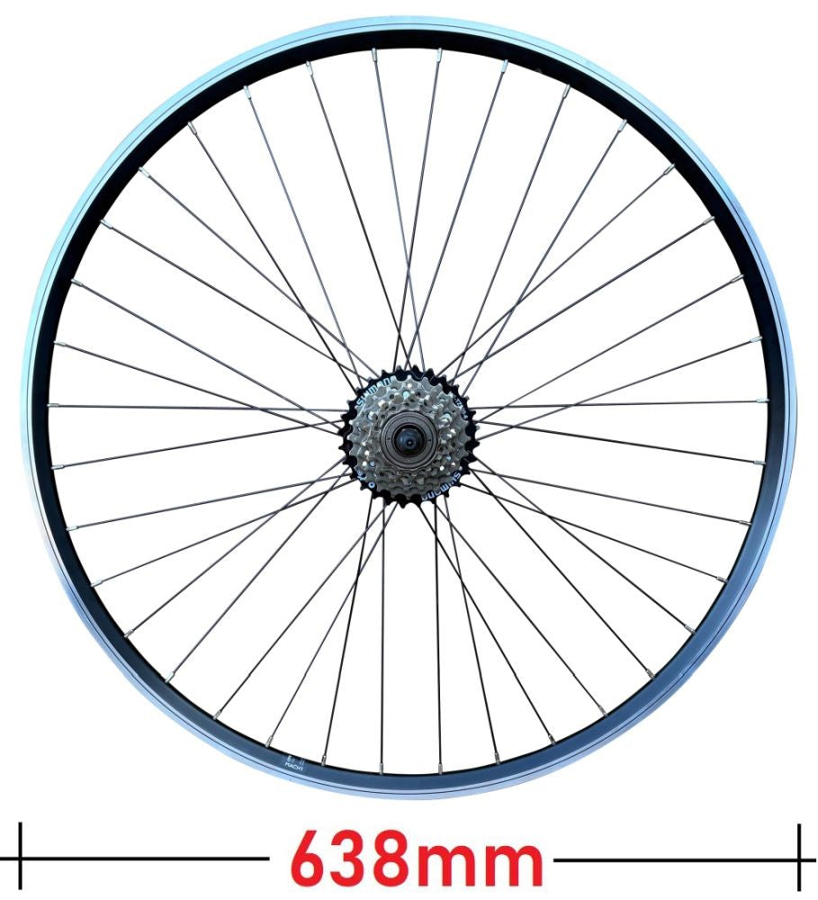 Baldys 6 Speed 700c Road Racing Bike Rear Wheel BLACK Quick Release Hub