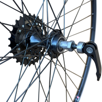 Baldy's 6 Speed 700c Hybrid / Trekking Bike Rear Wheel BLACK Quick Release Hub