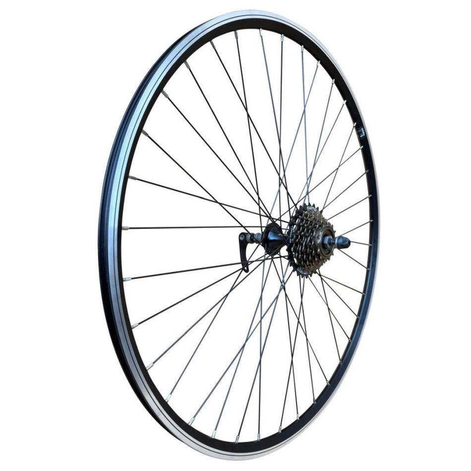 Baldys 7 Speed 700c Hybrid / Trekking Bike Rear Wheel BLACK Quick Release Hub