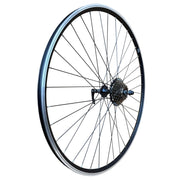 Baldy's 7 Speed 700c Hybrid / Trekking Bike Rear Wheel BLACK Quick Release Hub