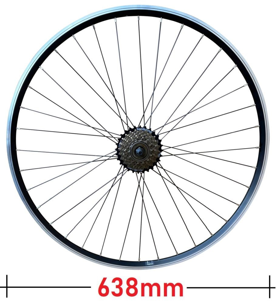 Baldys 7 Speed 700c Road Racing Bike Rear Wheel BLACK Quick Release Hub