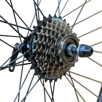 Baldy's 7 Speed 700c Road Racing Bike Rear Wheel BLACK Quick Release Hub