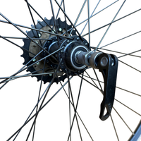Baldy's 7 Speed 700c Hybrid / Trekking Bike Rear Wheel BLACK Quick Release Hub