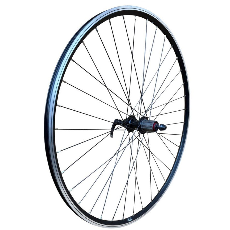 Baldys 700c 8/9/10 Speed Cassette Hybrid Bike Rear Wheel BLACK QR Hub