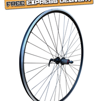 Baldys 700c 8/9/10 Speed Cassette Hybrid Bike Rear Wheel BLACK QR Hub