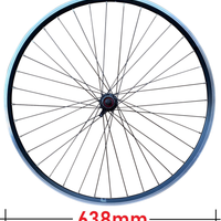 Baldys 700c 8/9/10 Speed Cassette Hybrid Bike Rear Wheel BLACK QR Hub