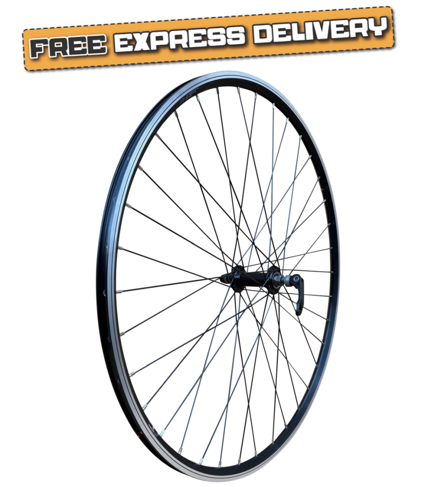 Baldy's 700c Hybrid / Trekking Bike FRONT Wheel BLACK Quick Release Hub
