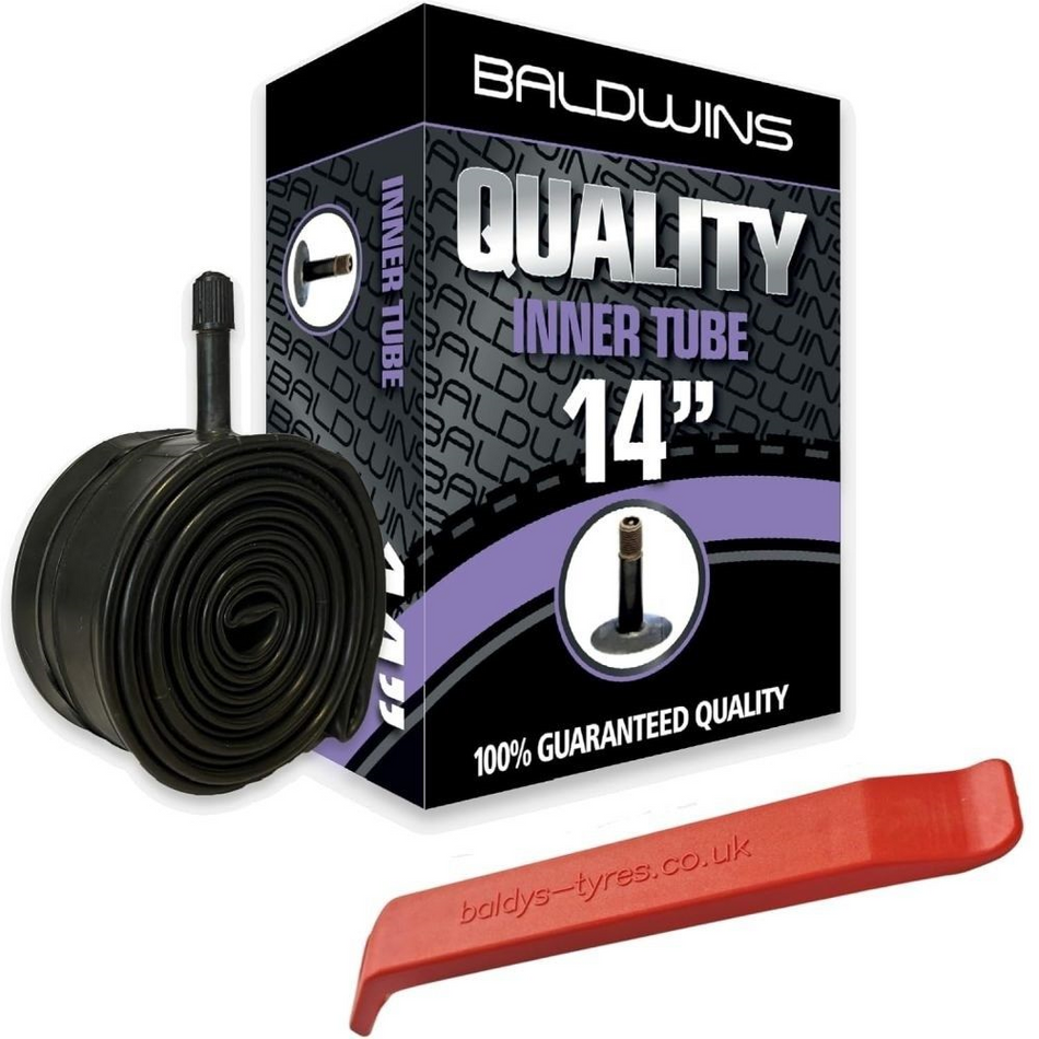 Baldwins Bike Inner Tube 14 x 1.75 - 2.25 (Schrader / Car Valve)