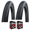 Schwalbe SUPER MOTO 29 x 2.40 Mountain Bike Slick Smooth Road TYREs TUBEs