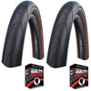 Schwalbe SUPER MOTO 27.5 x 2.40 Slick Bike Tyre BRONZE WALL