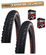 Schwalbe SMART SAM 27.5 x 2.60 Bronze Wall Mountain Bike TYREs TUBEs