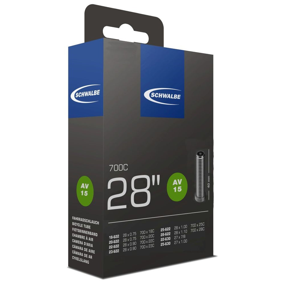 Schwalbe AV15 Inner Tube 28 x 3/4 - 700c x 28c Schrader Valve