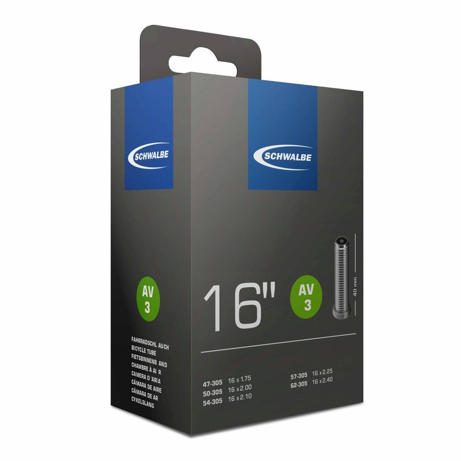 Schwalbe AV3 Inner Tube 16 x 1.75 - 16 x 2.40 Schrader Valve