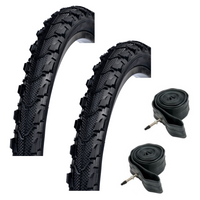 26 x 1.95 Baldys BLACK Semi Slick Mountain MTB Bike Tyre S / Tube S