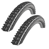 SCHWALBE SMART SAM 26 x 2.25 White Stripe Off Road Mountain Bike TYRE s TUBE s