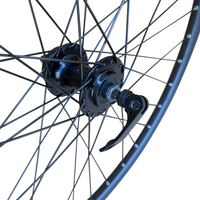 Baldys 700c Disc Brake Hybrid Bike Black Front Wheel Sealed Bearing QR Hub