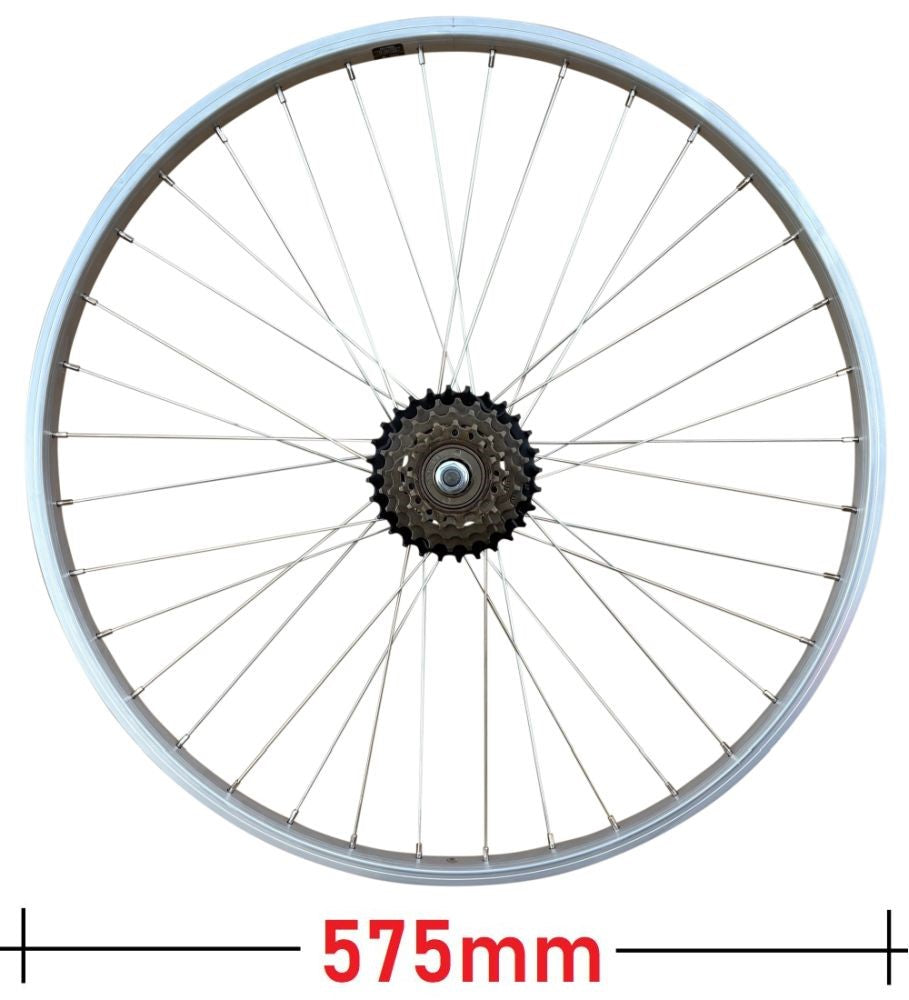 Baldys 5 Speed 26" Rear Silver Mountain Bike Wheel Sealed Bearing Alloy Hub