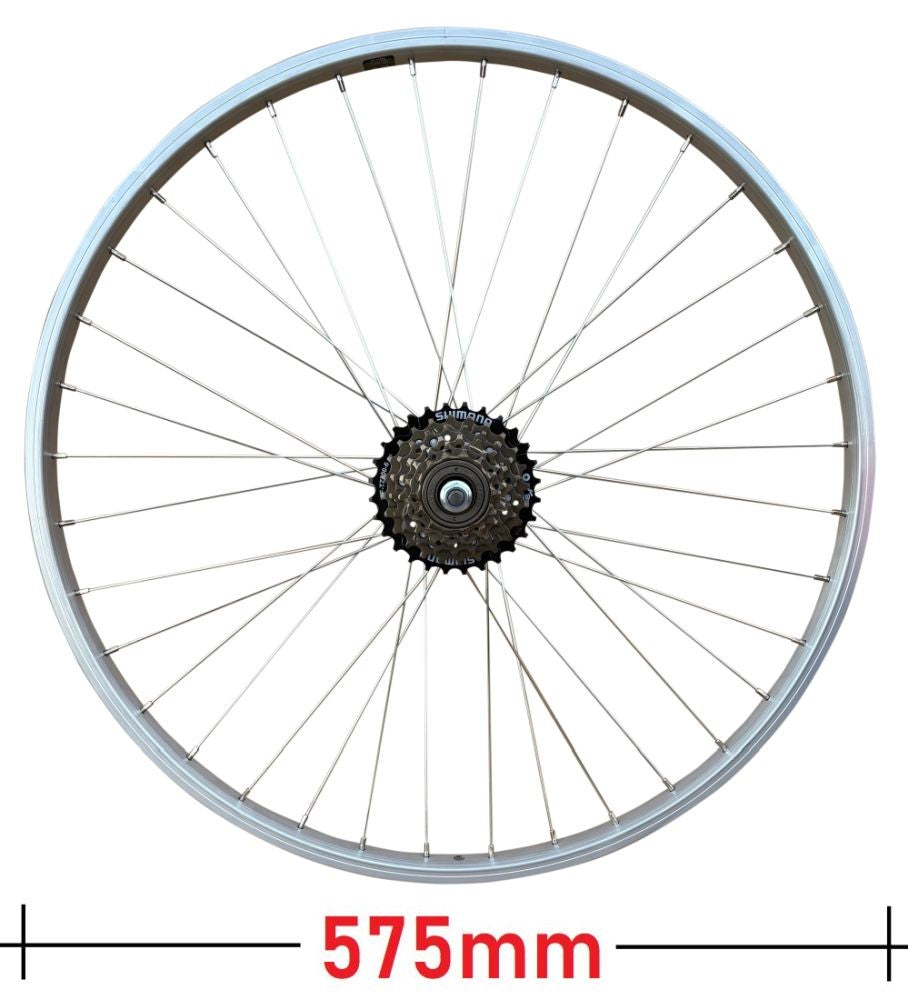 Baldys 6 Speed 26" Rear Silver Mountain Bike Wheel Sealed Bearing Alloy Hub