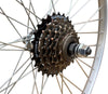 Baldys 6 Speed 700c Rear Silver Hybrid Bike Wheel Sealed Bearing Alloy Hub