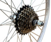 Baldys 7 Speed 24" Rear Silver Mountain Bike Wheel Sealed Bearing Alloy Hub