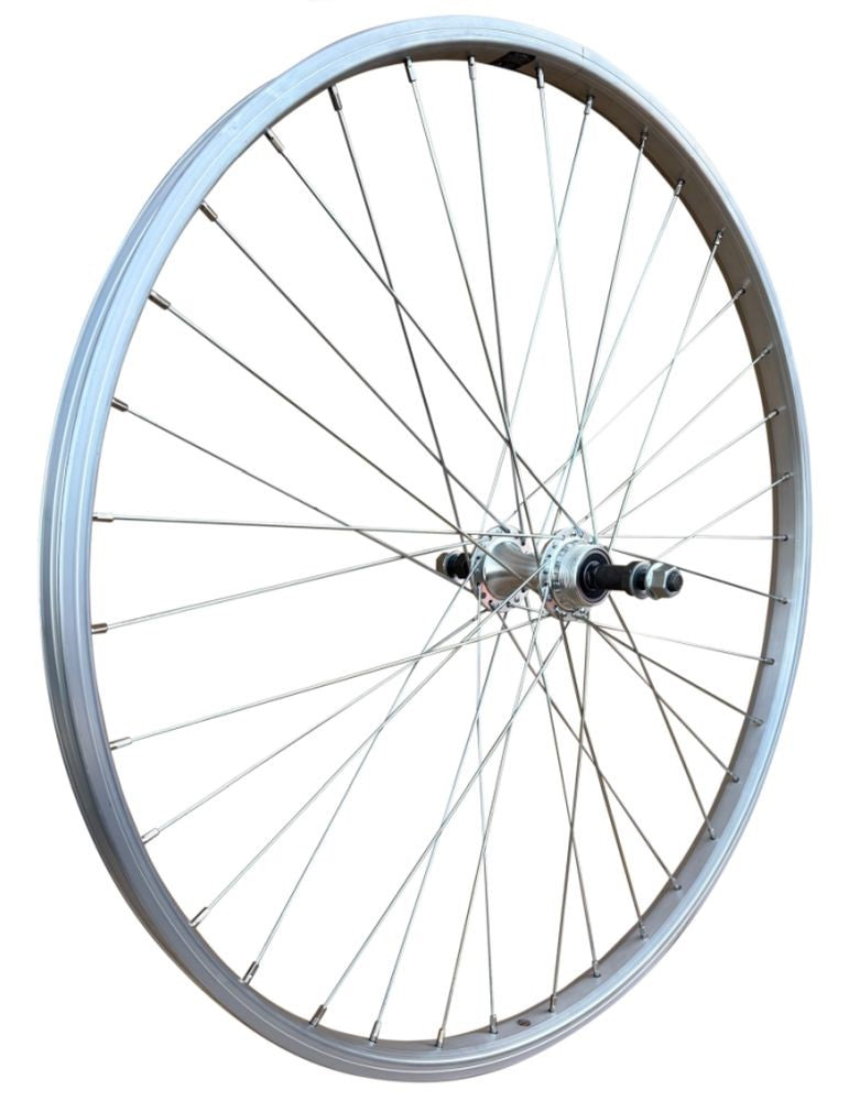 Baldys 26" REAR Mountain Bike Wheel SCREW ON Sealed Bearing Hub Silver