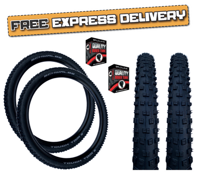 PAIR Schwalbe TOUGH TOM 27.5 x 2.35 Mountain Bike Off Road MTB TYRES & TUBES
