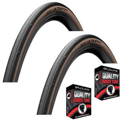 Continental ULTRA SPORT III 700 x 28c BROWN WALL Folding Road Bike TYREs TUBEs