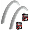 Baldys 24 x 1-3/8 GREY Traditional Wheelchair TYREs / TUBEs (37-540)