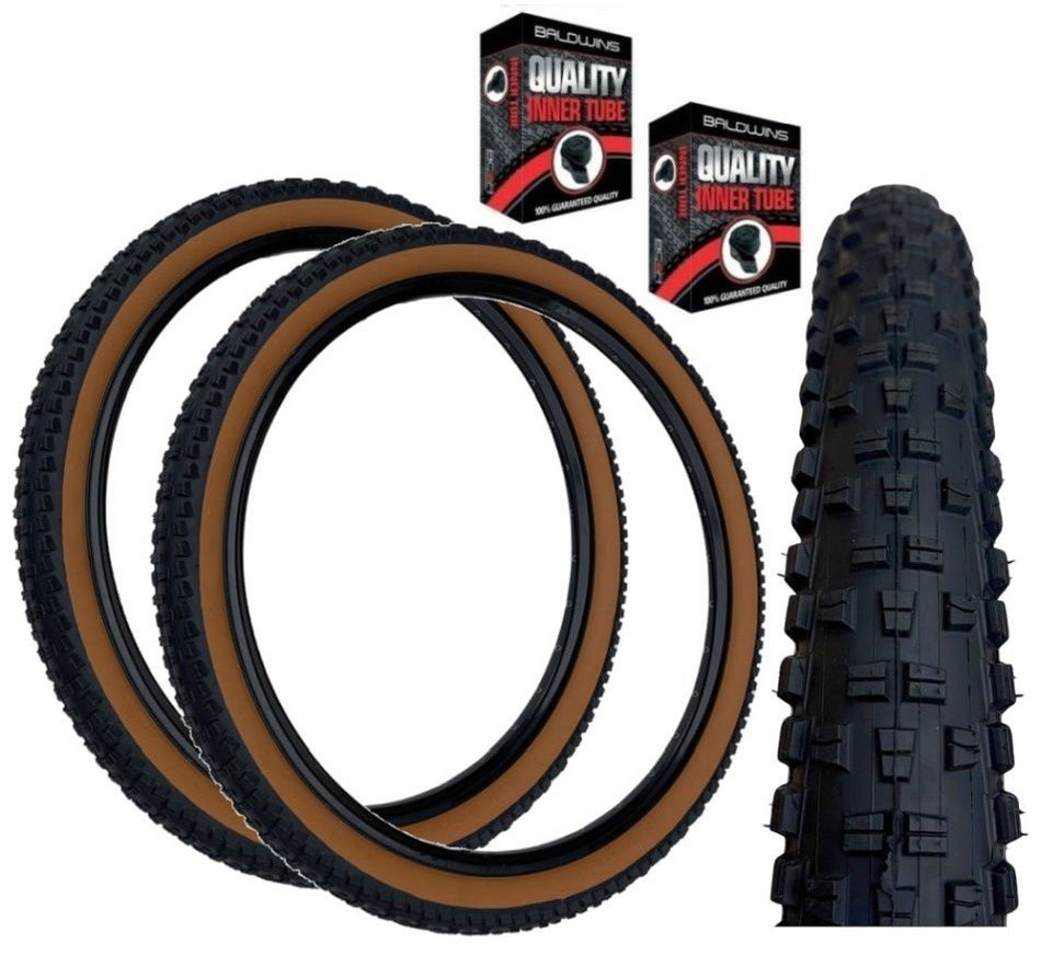 Baldys WOLFTRACK 26 x 2.35 Mountain Bike Tyre BROWN WALL