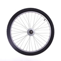 26" PAIR Mountain Bike Wheels + 5 Speed Freewheel + TYRES & TUBES