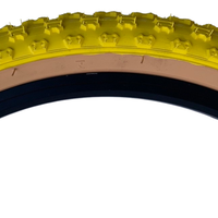 Baldys 16 x 1.75 YELLOW With TAN WALL Kids BMX Mountain Bike TYRE s TUBE s