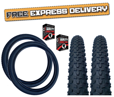 Baldys 29 x 2.10 BLACK Mountain Bike Tyre s / Tube s Off Road Knobby Tread
