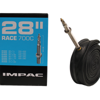 Impac Inner Tube 28 Inch Race 700c 20/28-622 60mm Presta Valve Black Bike Racing