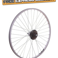 700c REAR Hybrid Bike / Cycle Wheel + 7 Speed Shimano Sprocket