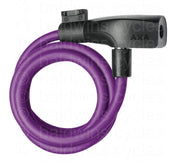 AXA Resolute 120cm/8mm Cable Lock - Key - Petrol Blue