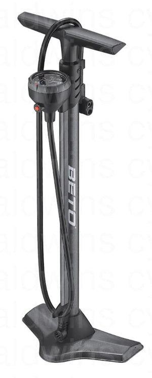 Beto CMP-161SGB Steel Floor Pump with Gauge & Bleed Valve