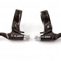 Clarks V-Brakeset F&R in Black inc. Cables, Steel Guide Pipes & Boots