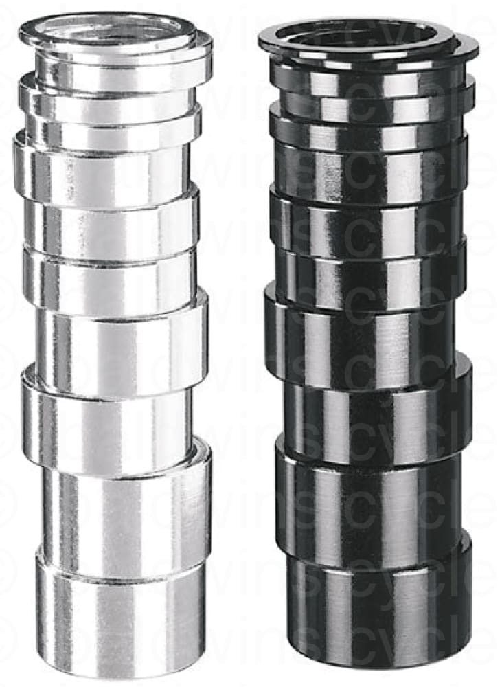 Ergotec 1'' Alloy Spacers in Silver (Pack of 10) - 2mm Silver